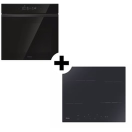 HAIER HAH64EXCP & ID66G3HTB 78 Lt Εντοιχιζόμενο Σετ Φούρνος και Εστία