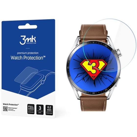 Προστασία Οθόνης 3MK Watch ARC για Huawei Watch Gt 3 46mm (3τμχ) image 0
