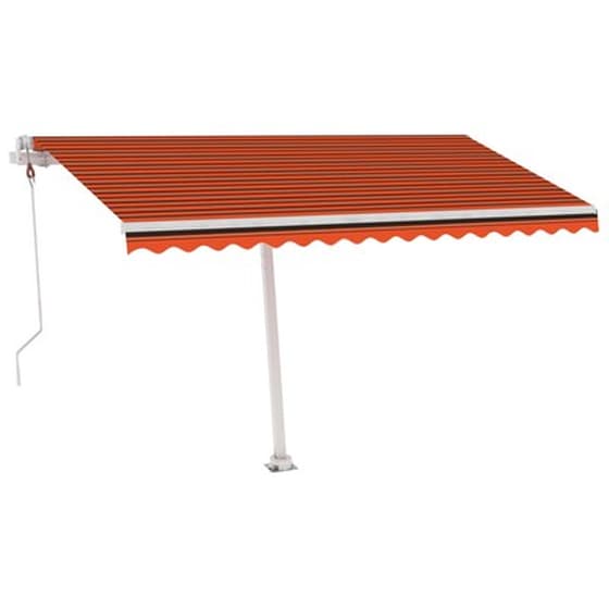 Τέντα Vidaxl Αλουμίνιο Αυτόματη 450x300cm - Πορτοκαλί/Καφέ image 4