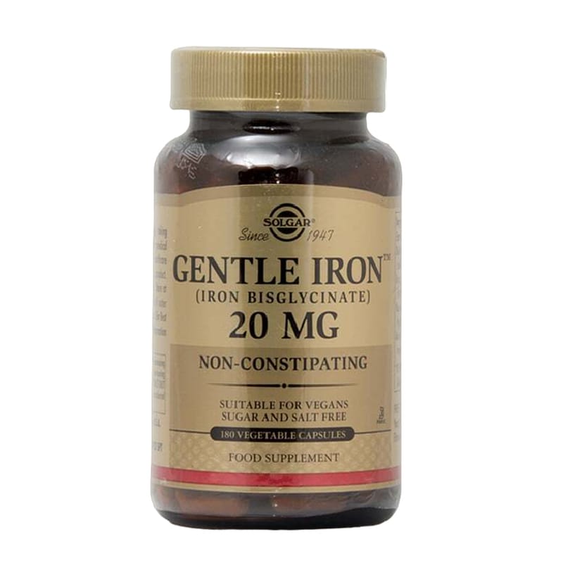 Μέταλλα Solgar Gentle Iron 20mg - 180 κάψουλες