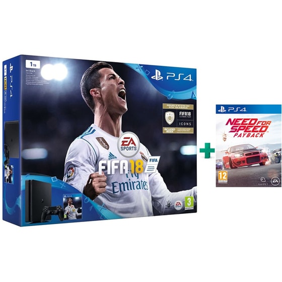 Sony PlayStation 4 - 1TB Slim & FIFA 18 & Need for Speed Payback image 0
