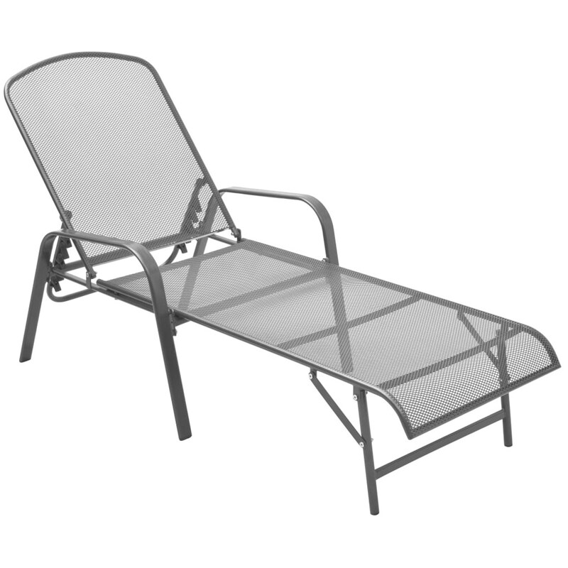 Ξαπλώστρα Παραλίας/Κήπου VidaXL Ατσάλινη 66x154-183x65-103 cm - Ανθρακί VIDAXL
