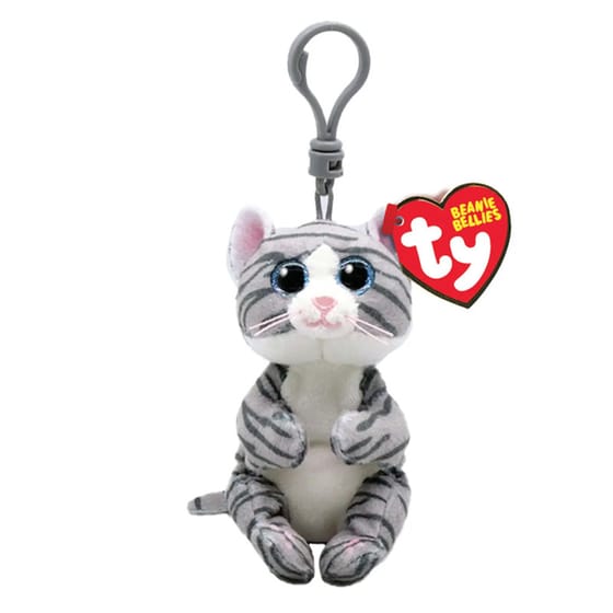 Λούτρινο TY Κλιπ Beanie Bellies Mitzi Fluffy Γατούλα Γκρι (8.5cm) 1607-43100 image 0