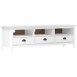 Έπιπλο Τηλεόρασης Hill Range VidaXL Ξύλινο Πεύκου 158x40x47cm - Λευκό