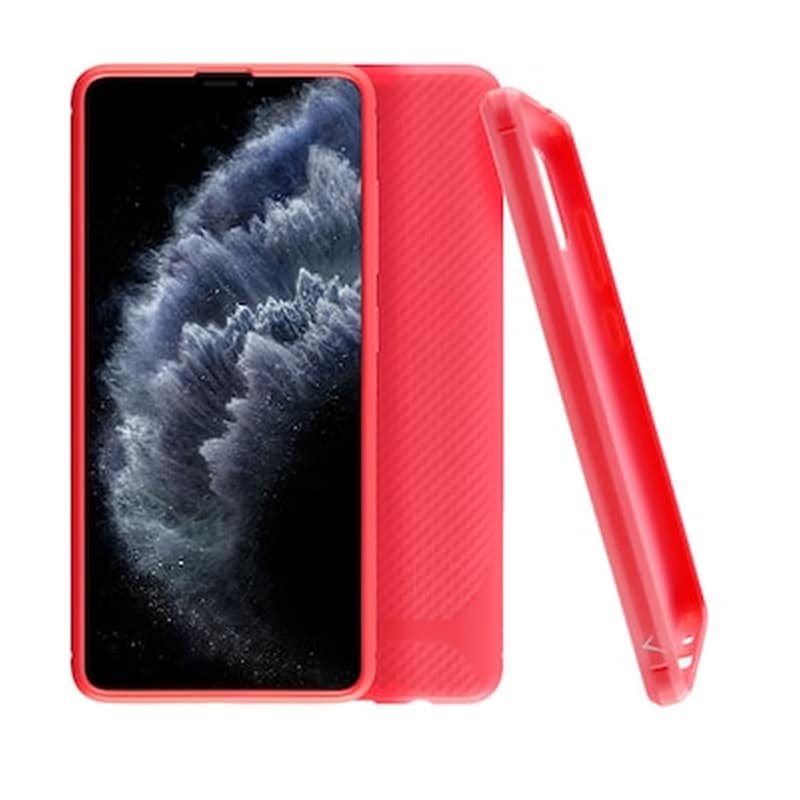 IDOL 1991 Θήκη Apple iPhone 11 Pro Max - Volte-tel Carbon Rugged Camera Protective - Red