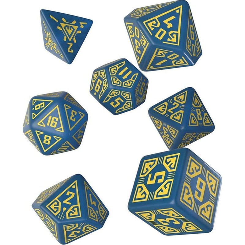 Q-WORKSHOP Σετ Ζάρια - Arcade Dice Set - Blue And Yellow