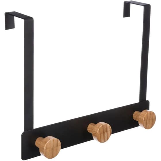 Κρεμάστρα Πόρτας 3 Θέσεων Spitishop F-v Hooks151569a 25x8.2x20 cm - Μαύρο image 0