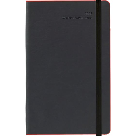 Ημερολόγιο Εβδομαδιαίο 2026 Θεοφύλακτος 12M Laser Μαύρο image 0