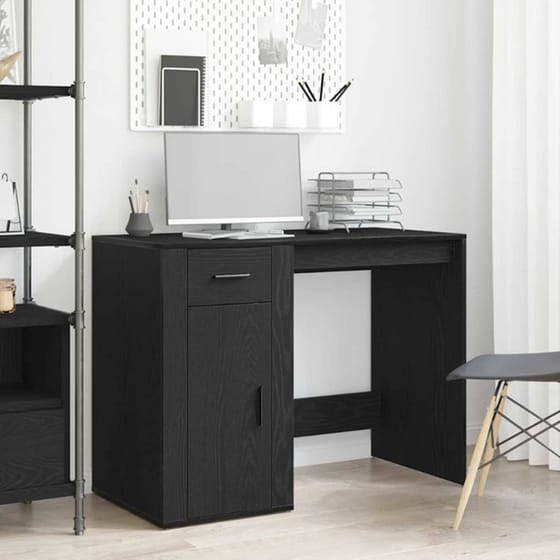 Γραφείο VidaXL από Επεξεργασμένο Ξύλο 100x49x74 cm - Μαύρη Οξιά image 1