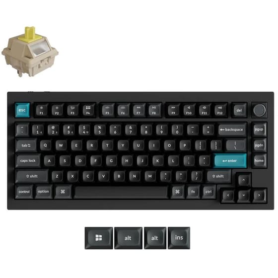 Keychron Q1U-M3 Ασύρματο σύρματο Gaming Μηχανικό Πληκτρολόγιο με Brown διακόπτες - Μαύρο (US) image 2