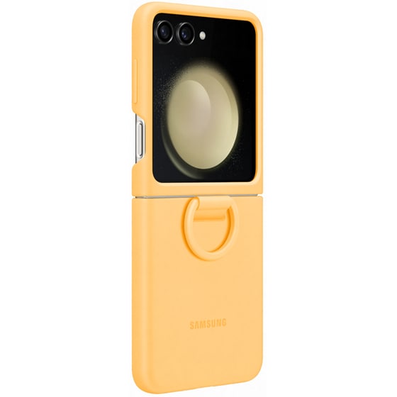 Θήκη Samsung  Galaxy Z Flip5 - Samsung Silicon Case with Ring - Apricot image 4