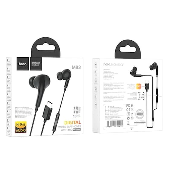Hoco M83 In-ear Handsfree Usb-c Μαύρο image 3