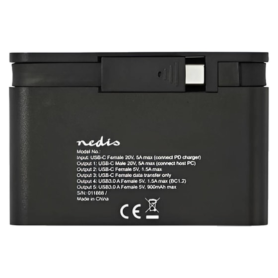 Nedis TCARF230BK USB Hub 4-Port USB 3.0 συμβατό με USB-C image 1