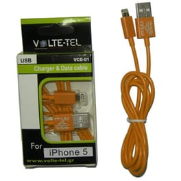 Καλώδιο δεδομένων Volte-tel Vcd01 Lightning Usb 1m - Orange