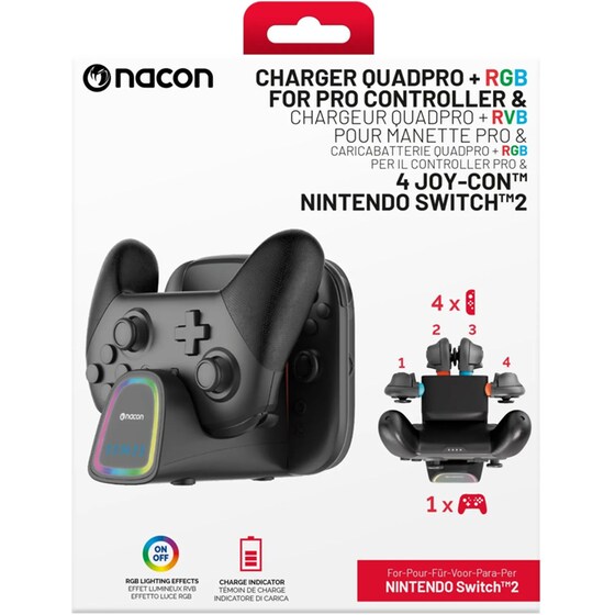 Nacon Σταθμός φόρτισης  - Pro & Joy-Con Charging Station για Nintendo Switch 2 - Μαύρο image 3