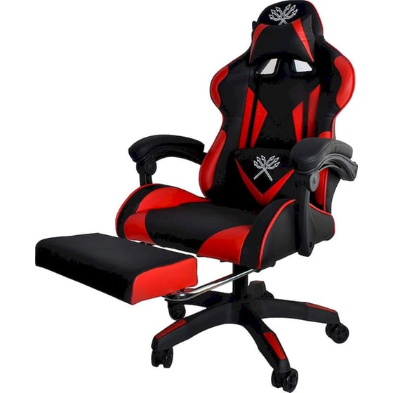 Καρέκλα Gaming Malatec 8979 με Υποπόδιο από Οικολογικό Δέρμα - Μαύρη/Κόκκινη image 2