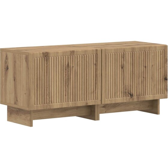 Έπιπλο Τηλεόρασης VidaXL με LED 5 τμχ 198 x 35 x 43 cm - Artisan Δρυς image 3
