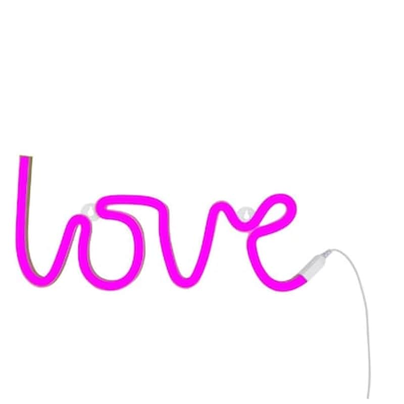 A LITTLE LOVELY COMPANY Νέον Φωτεινό Κρεμαστό Φως Love Pink Little Lovely Company (ltne043)