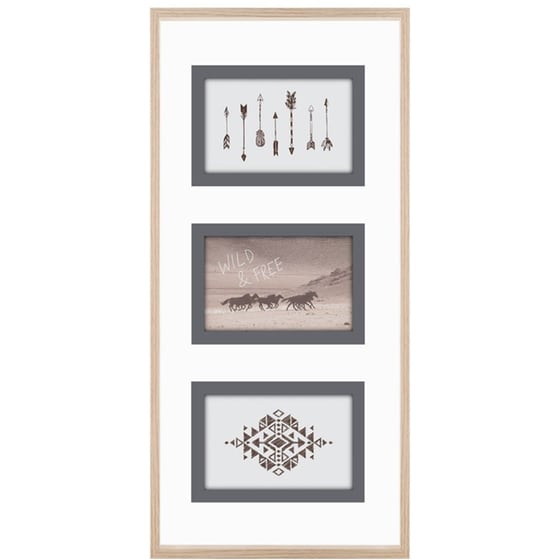 Κορνίζα Τοίχου Spitishop MDF 25x3.6x51.7 cm - Μπεζ/Γκρι image 0