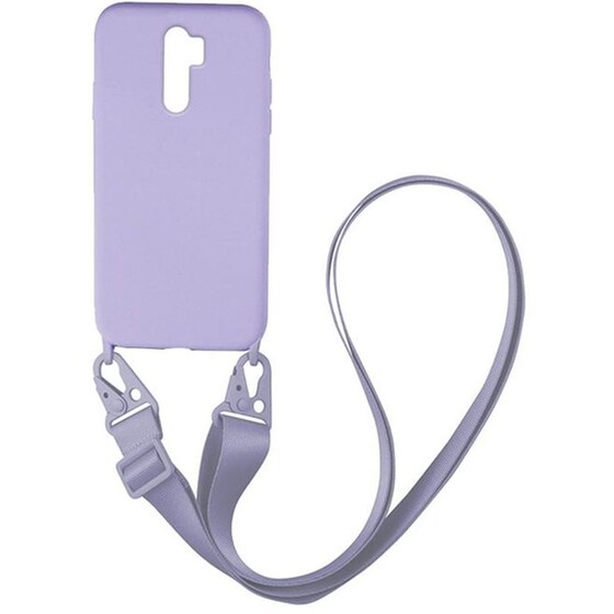 Θήκη Xiaomi Redmi 9 - Sonique Carryhang Liquid Silicone Strap - Λιλά image 0