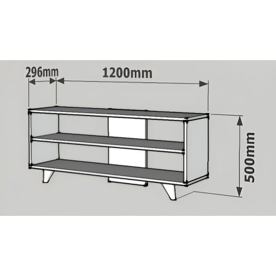 Έπιπλο Τηλεόρασης Prima από Μοριοσανίδα 120x29.6x50cm - Καρυδί image 1