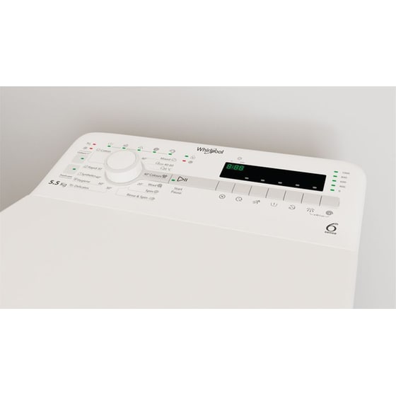 WHIRLPOOL TDLR 55140S EU 5.5 1.100 Στροφές Λευκό Πλυντήριο Ρούχων image 3