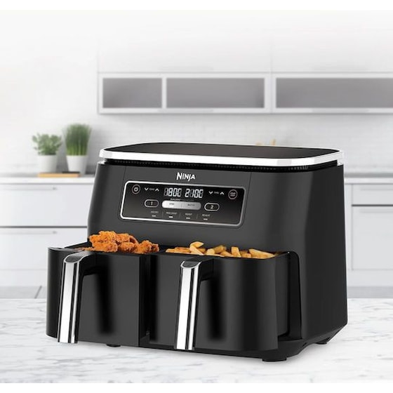 NINJA AF200EU με Διπλό Αποσπώμενο Κάδο 2400 W 7.6 L Μαύρο Φριτέζα Αέρος image 3