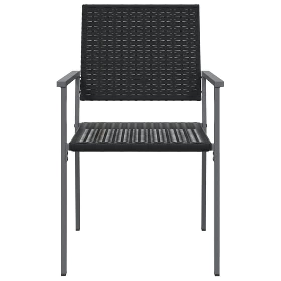 Καρέκλες Κήπου Vidaxl 6τμχ από Συνθετικό Ρατάν 54x62.5x89 cm - Μαύρες image 3