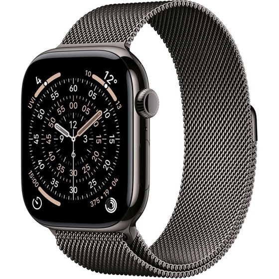 Apple Watch Series 11 GPS + Cellular 42mm Slate Titanium Case with Slate Milanese Loop image 0