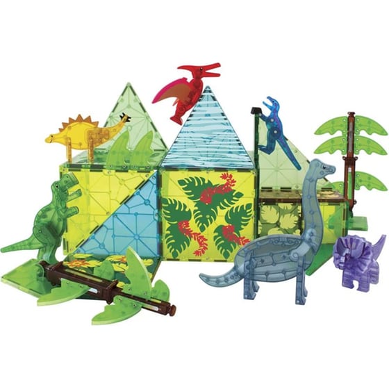Magna-Tiles® Dino XL World Μαγνητικό Παιχνίδι Κατασκευών - 50 Κομμάτια (22850) image 1