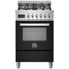 BERTAZZONI PRO64L1ENET Μαύρο 58 Lt Μεικτή Κουζίνα Αερίου