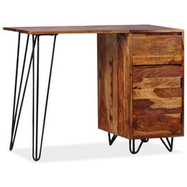 Γραφείο με Συρτάρια VidaXL από Μασίφ Ξύλο Sheesham110x45cm - Καφέ