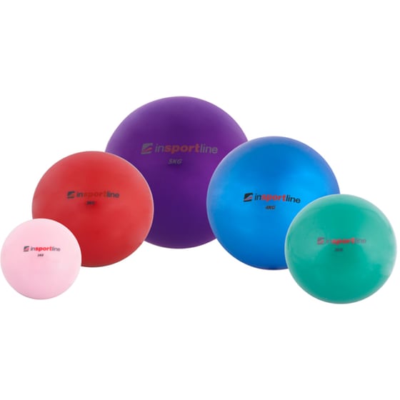 Μπάλα Γυμναστικής Insportline Κατάλληλη για Yoga, 3kg - Kόκκινο image 2