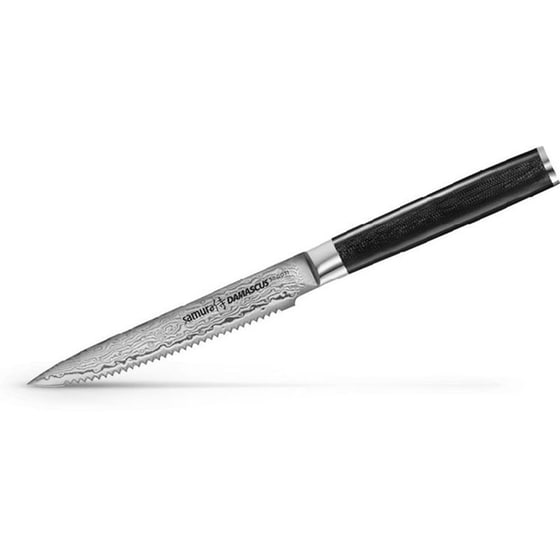 Μαχαίρι Ξεφλουδίσματος Samura Damascus από Δαμασκηνό Ατσάλι 12 cm - Ασημί image 0