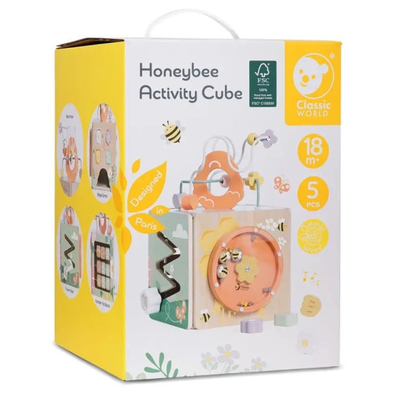 Ξύλινο Παιχνίδι CLASSIC WORLD Honeybee Activity Cube image 0