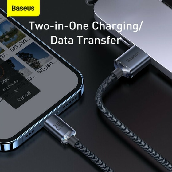 Καλώδιο δεδομένων Baseus Crystal Shine Series Usb to Lightning 2m - Black image 9