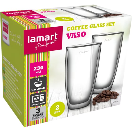 Σετ Ποτήρια Lamart LT 9010 2τμχ Γυάλινα 230ml - Διάφανο image 1