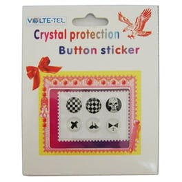 Skin iPhone/iPad Home Button Εξωτερικο Αυτοκολ. 6 τμχ - Black/White