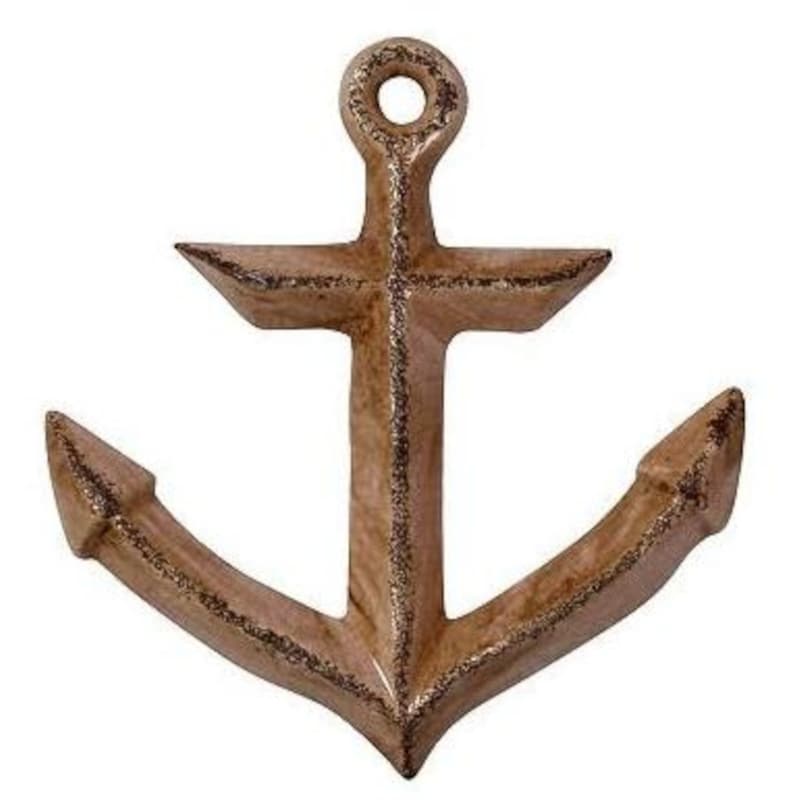 ESPIEL Διακοσμητικό Κήπου Espiel Άγκυρα Κεραμικό 13.5x1x14 cm - Καφέ