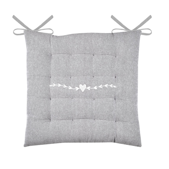 Μαξιλάρι Καρέκλας Spitishop 2 Όψεων 2 Όψεων  Cuc202001gal 38x38cm - Λευκό/Γκρι image 1