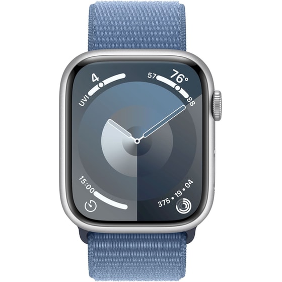 Apple Watch Series 9 Aluminium Silver GPS 45mm - Storm Blue Sport Loop image 2