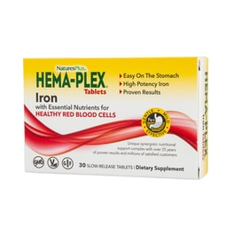 Μέταλλα  Natures Plus Hema-Plex - 30 ταμπλέτες