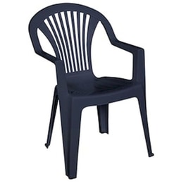Πολυθρόνα Woodwell Lido Στοιβαζόμενη Πλαστική C54910 57x45x85cm - Ανθρακί