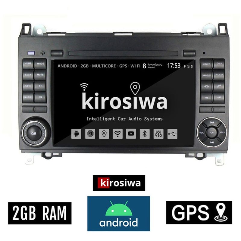 Kirosiwa Ac-4554 Ηχοσύστημα Mercedes A 2004-2012 2gb Android Οθόνη Αυτοκίνητου Με Gps Wi-fi Dsp