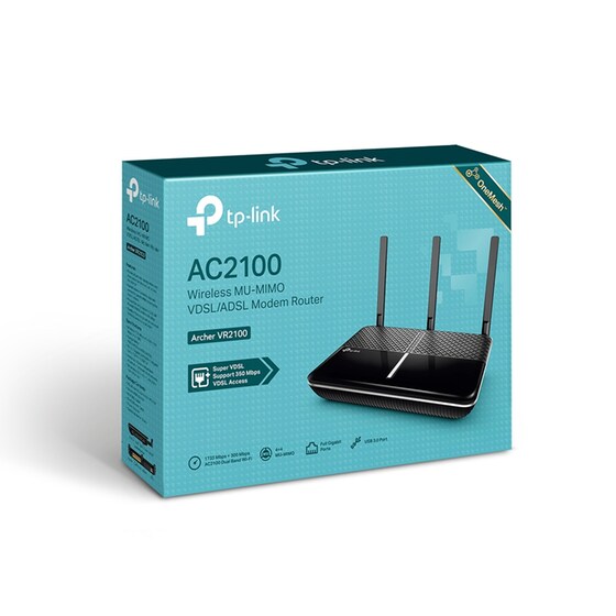 TP-LINK Archer VR2100 Ασύρματο VDSL2 Router Wi‑Fi 5 με 3 Θύρες Ethernet image 3