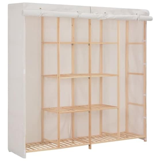 Vidaxl Ντουλάπα Λευκή 173 X 40 X 170 Εκ. Υφασμάτινη image 0