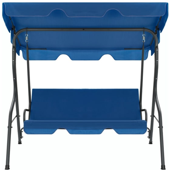 Κούνια Κήπου VidaXL με Σκίαστρο από Χάλυβα 170x110x153 cm - Σκούρο Μπλε image 2