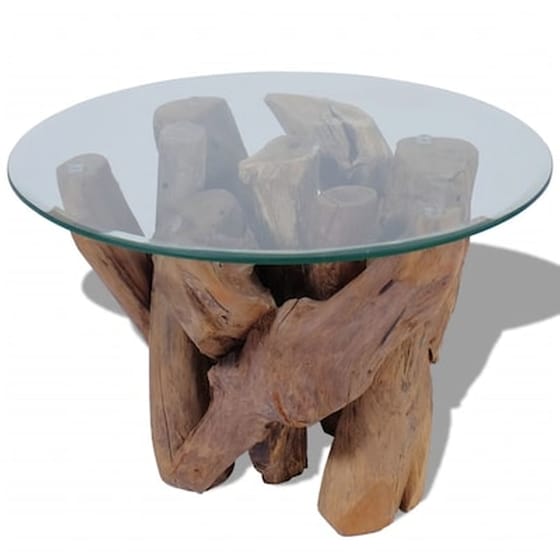 Τραπεζάκι Σαλονιού VidaXL από Μασίφ Ξύλο Teak 50x40cm - Καφέ image 4