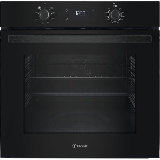Indesit IO K55C B 71Lt Μαύρο Εντοιχιζόμενος Φούρνος Άνω Πάγκου image 0