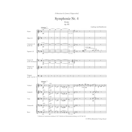 Βιβλίο Για Σύνολα Barenreiter Beethoven - Symphony Nr.4 In Bb Major Op.60 [pocket Score] image 2